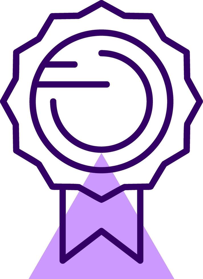 Medal Outline Shape Style Icon vector