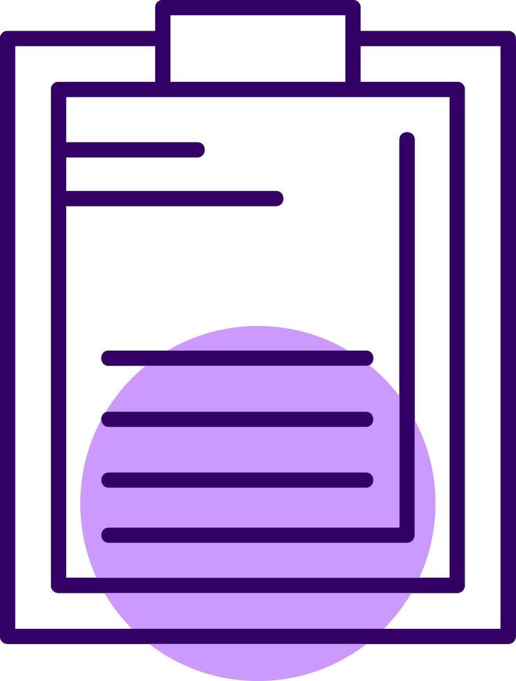 Clipboard Outline Shape Style Icon vector