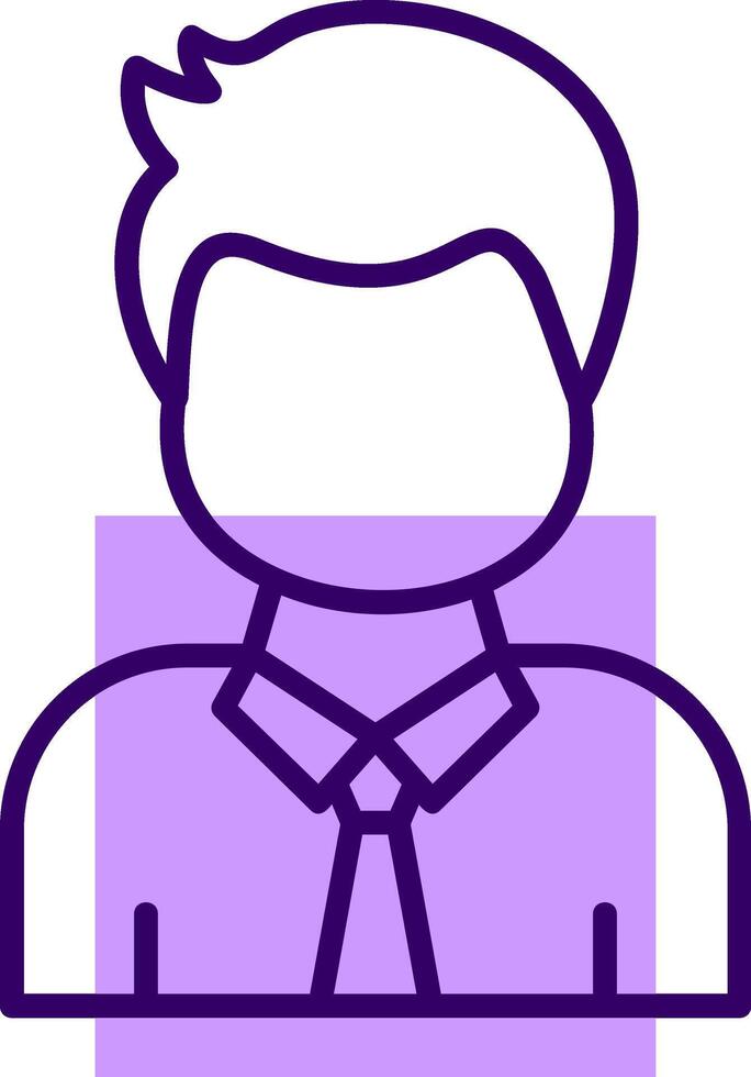 Employee Outline Shape Style Icon vector