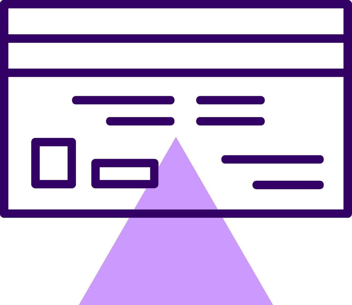 Credit card Outline Shape Style Icon vector