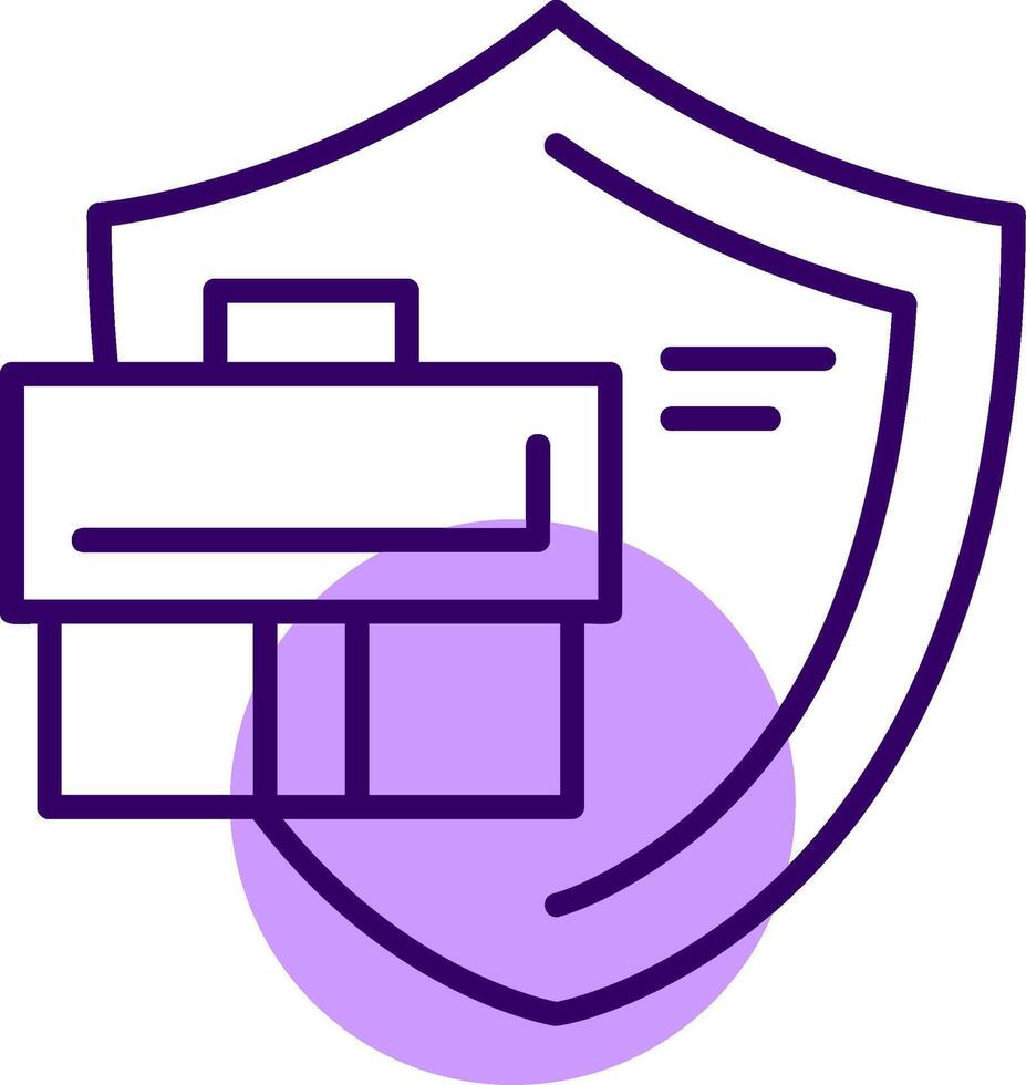 Shield Outline Shape Style Icon vector