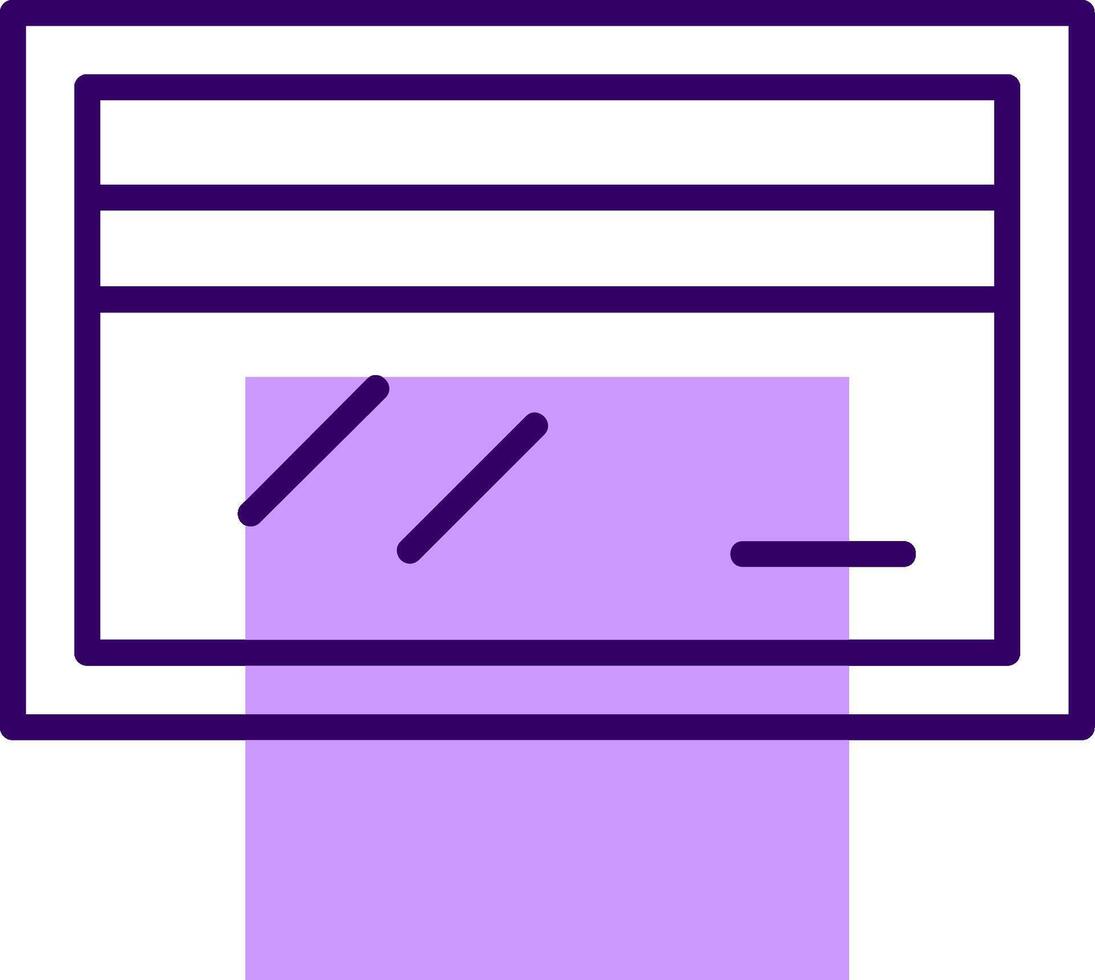 Credit Card Outline Shape Style Icon vector