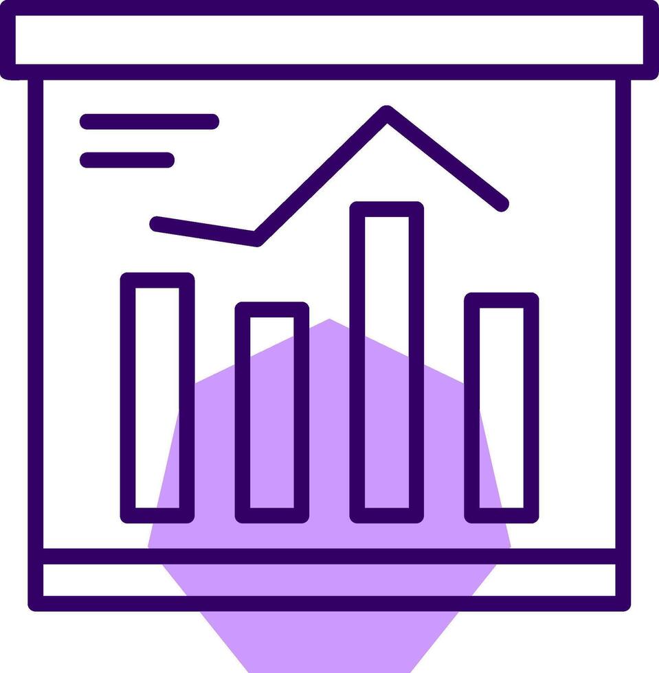 Bar chart Outline Shape Style Icon vector