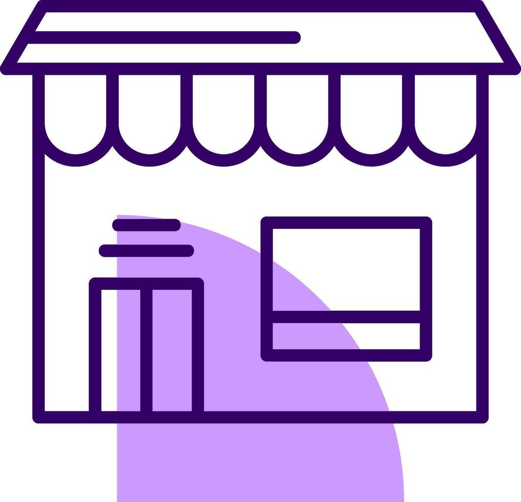 Storefront Outline Shape Style Icon vector