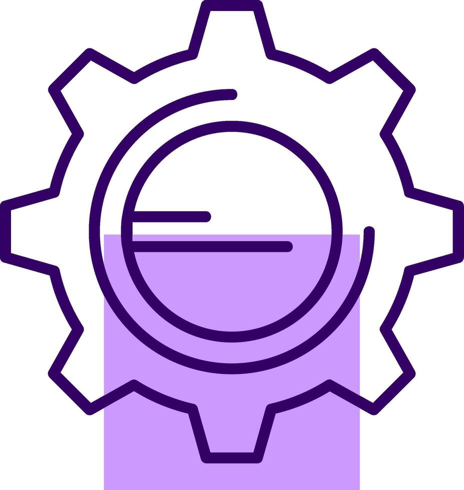 Settings Outline Shape Style Icon vector