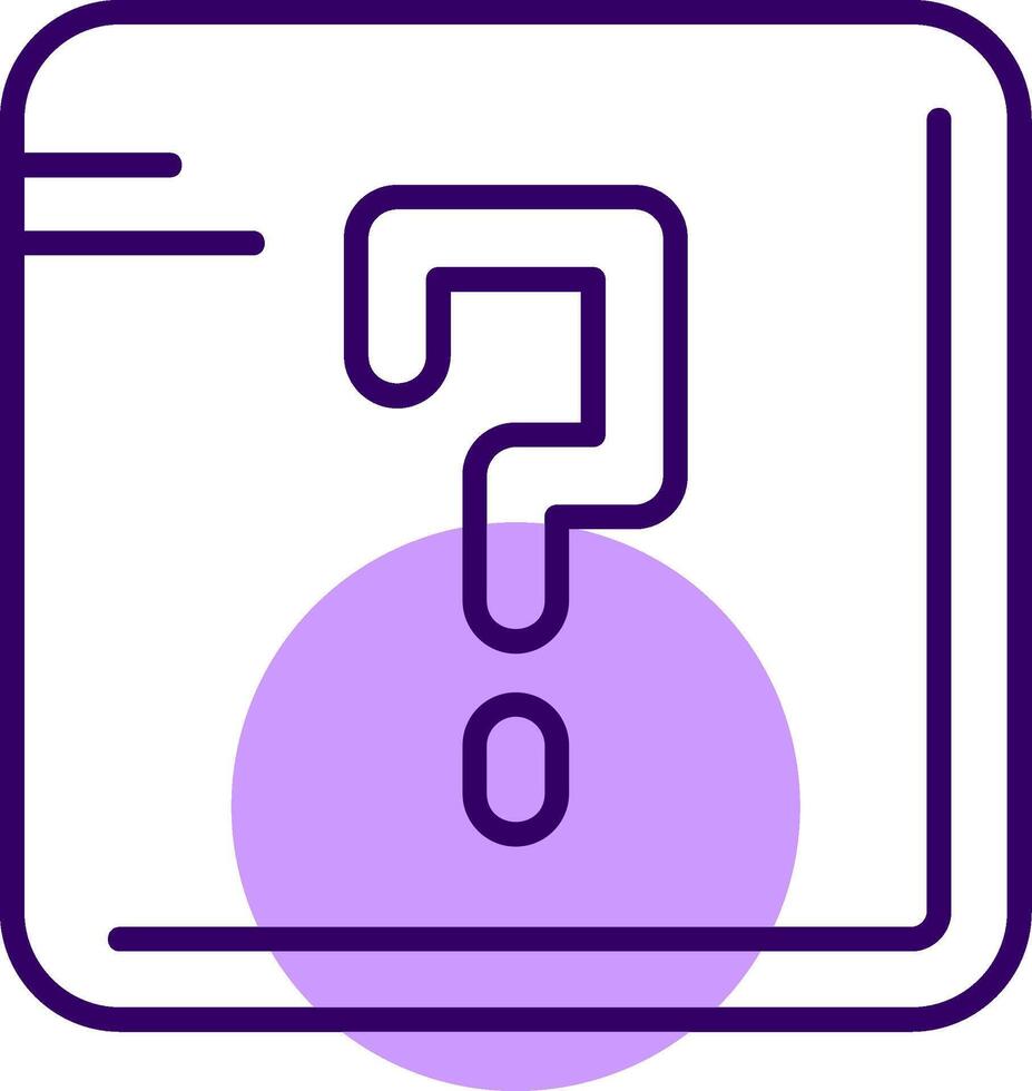 Question mark Outline Shape Style Icon vector