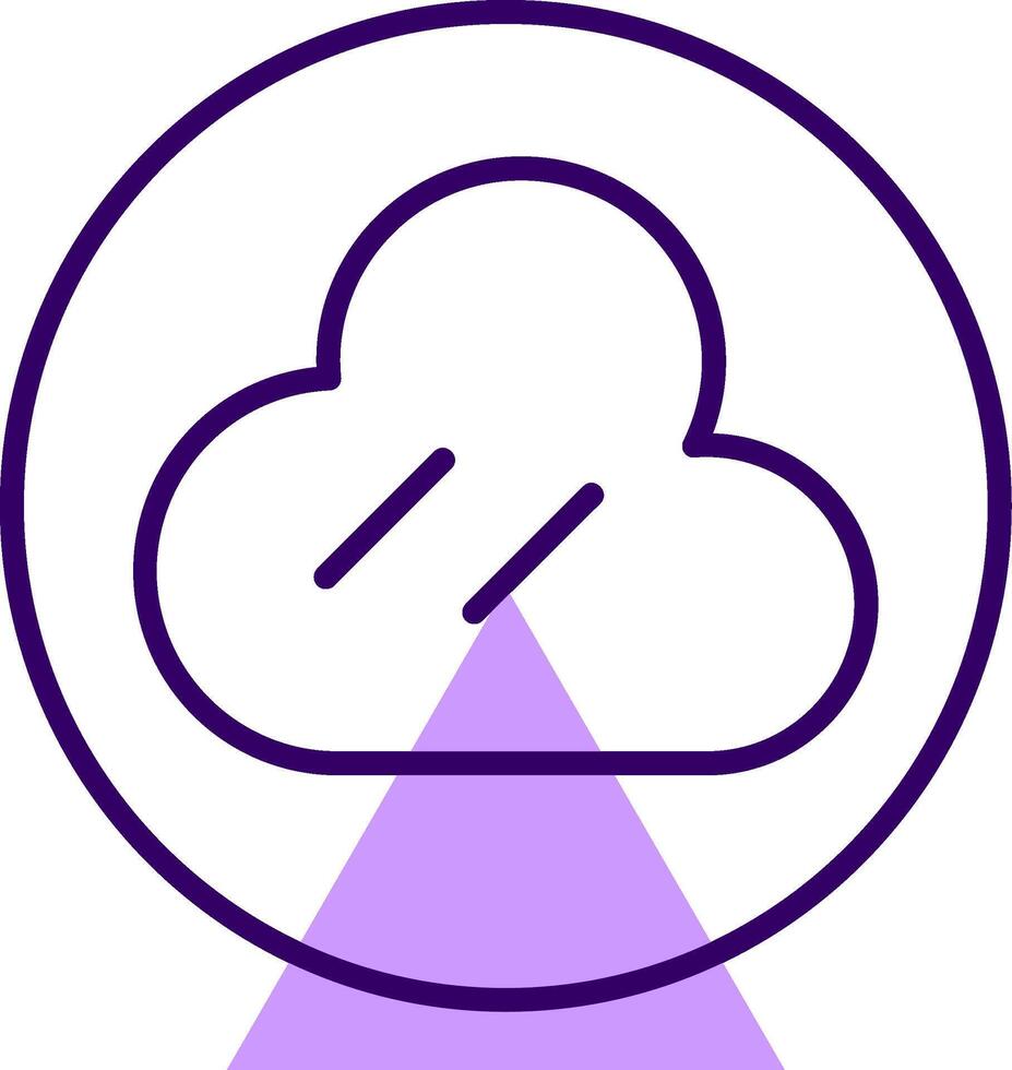 Cloud Sliped Slip Style Icon vector