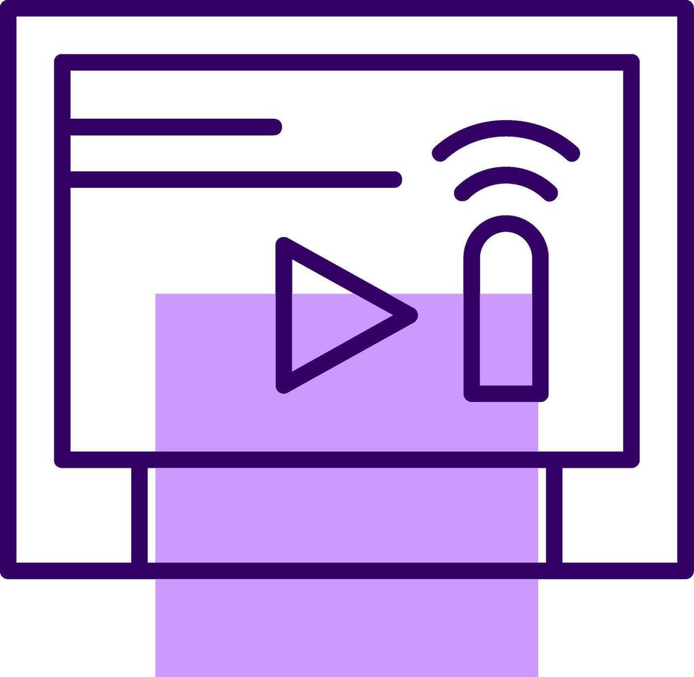 Touchscreen Outline Shape Style Icon vector