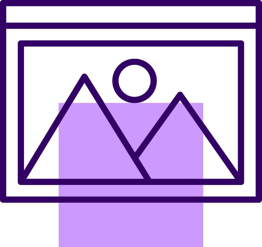 Picture Outline Shape Style Icon vector