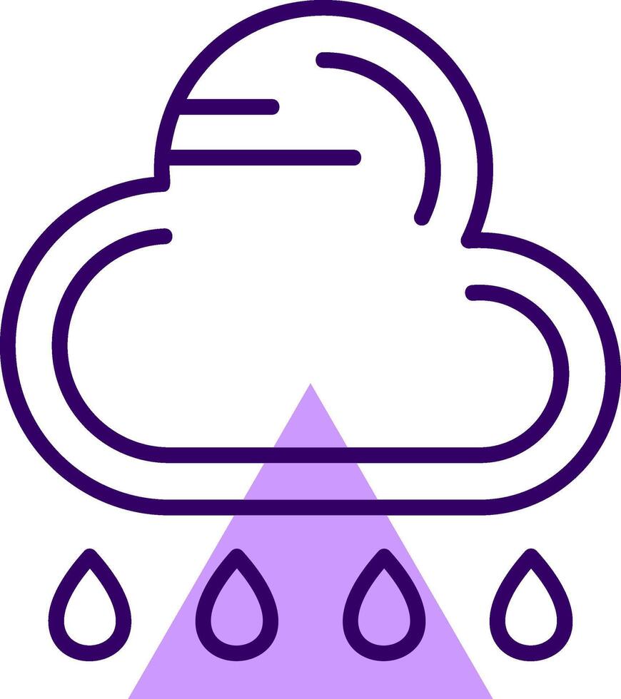 Rain Outline Shape Style Icon vector