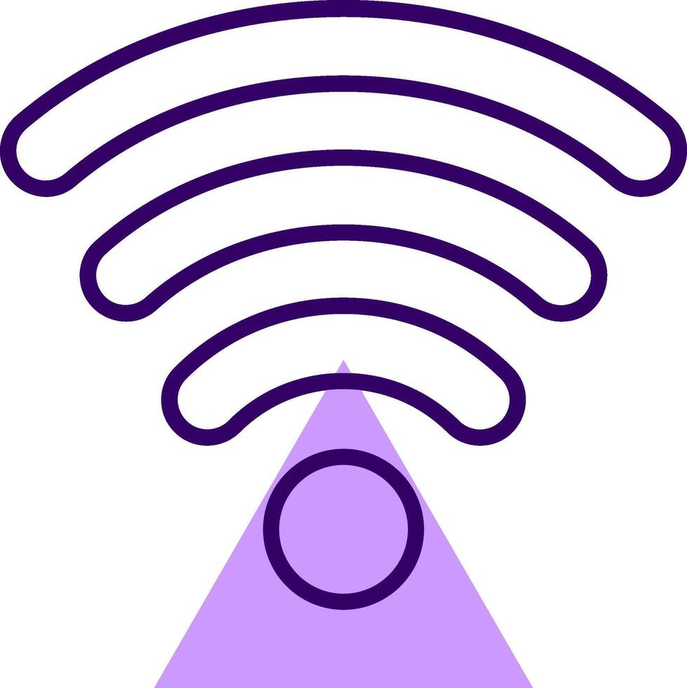 Wifi Signals Outline Shape Style Icon vector