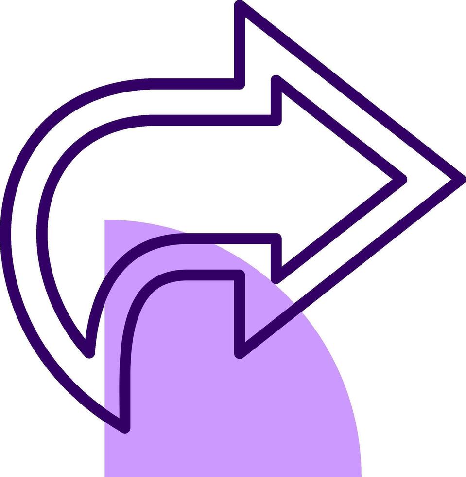 Redo Outline Shape Style Icon vector