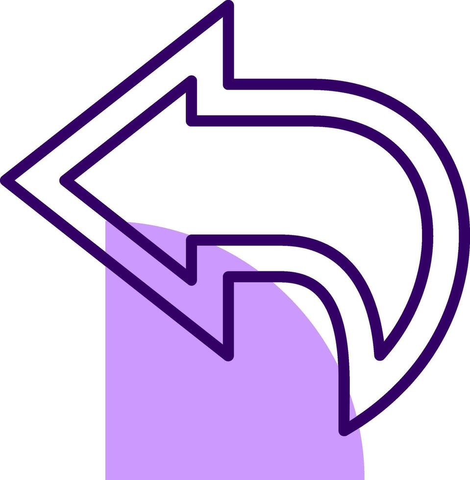 Undo Outline Shape Style Icon vector