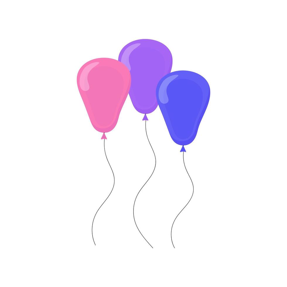 Colorful balloons of different shades float together in a playful arrangement vector