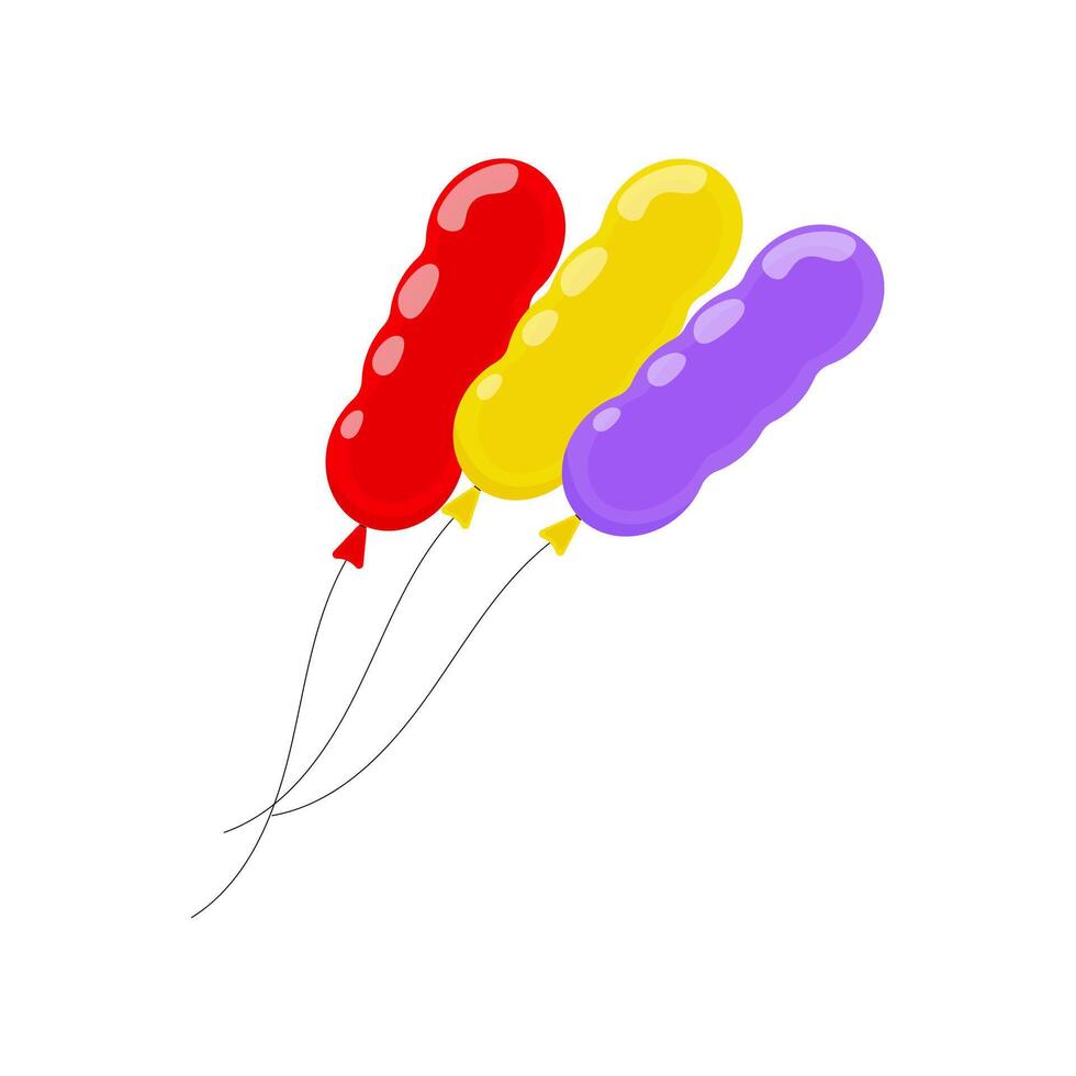 Colorful balloons float together celebrating a festive occasion vector