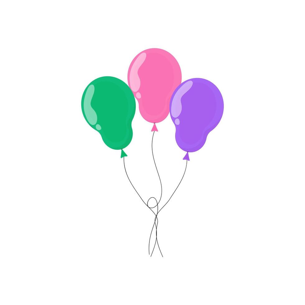 Colorful balloons floating together in a cheerful arrangement for a celebration vector