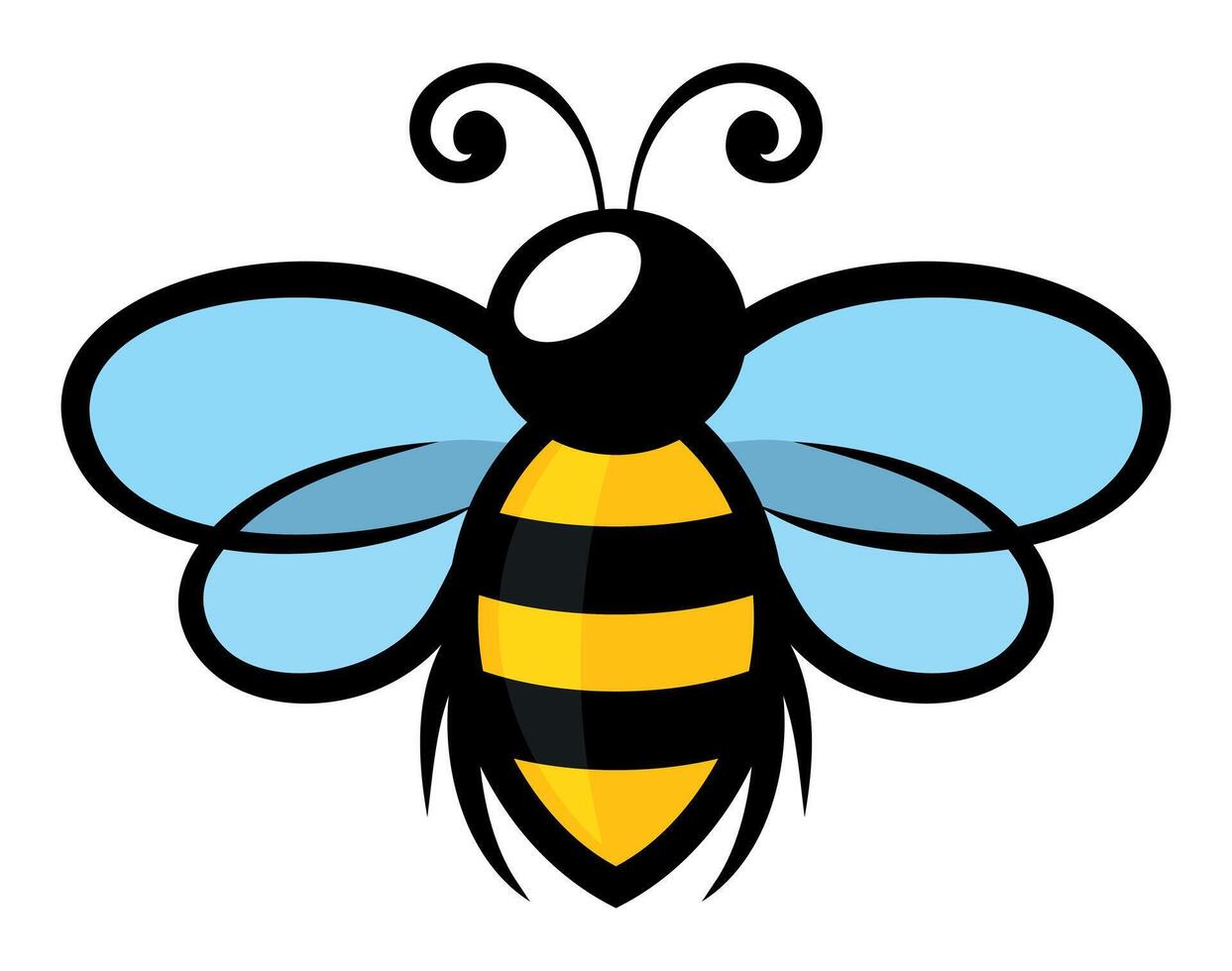 A symbol of the flying stylized bee. vector