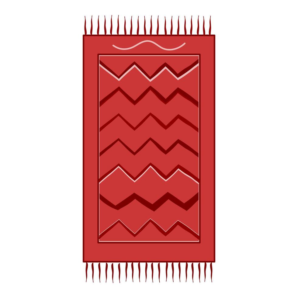 Illustration of sajadah. A small carpet for muslim prayer vector