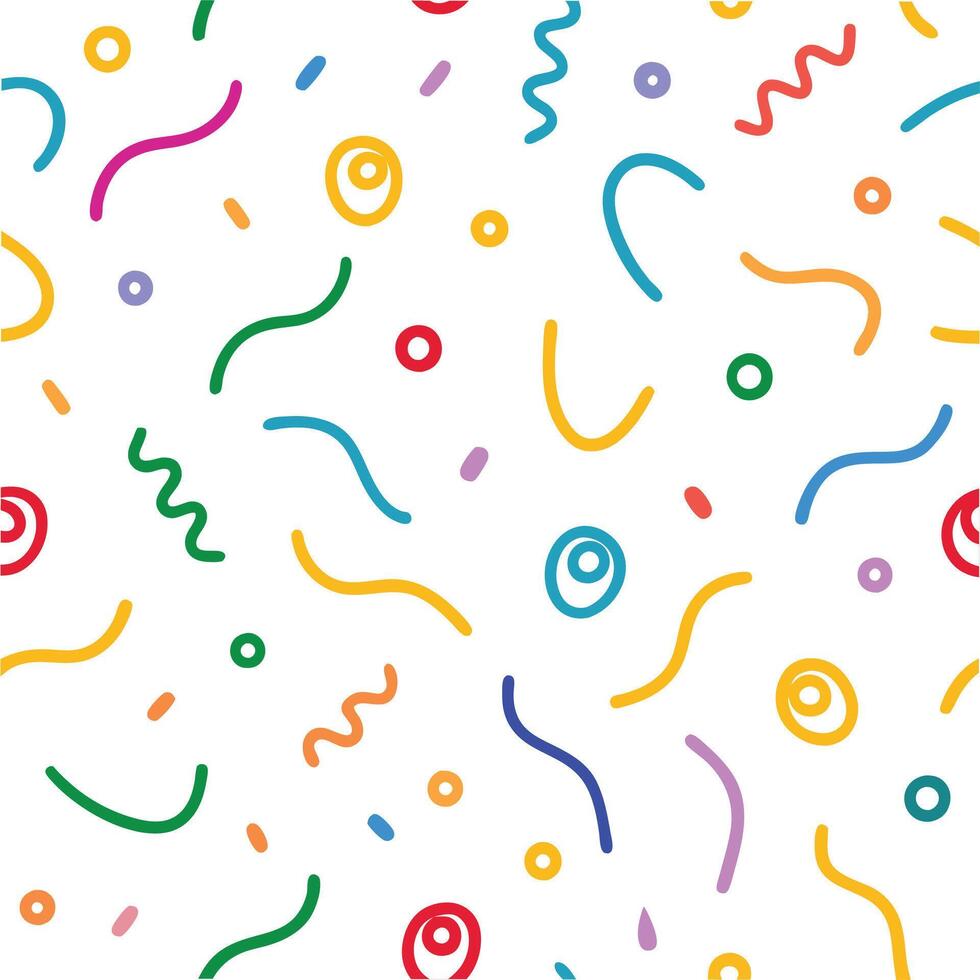 a colorful pattern with swirls and lines vector