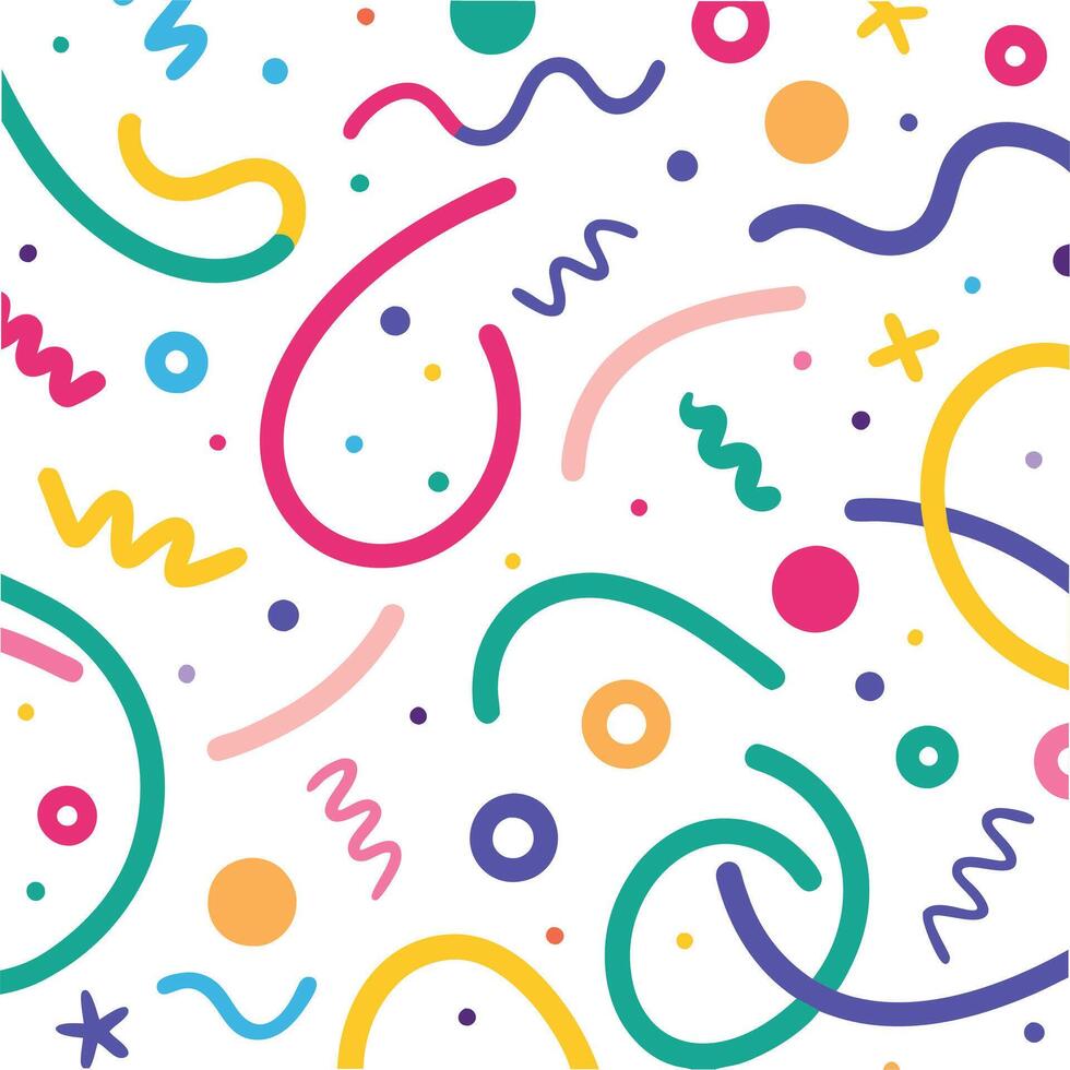 a colorful background with various shapes and lines vector