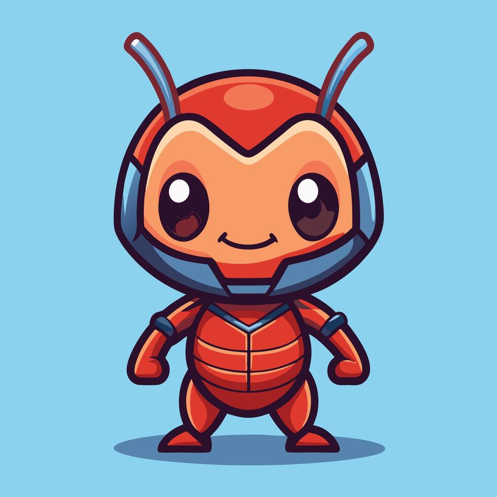 a cartoon character of an insect vector