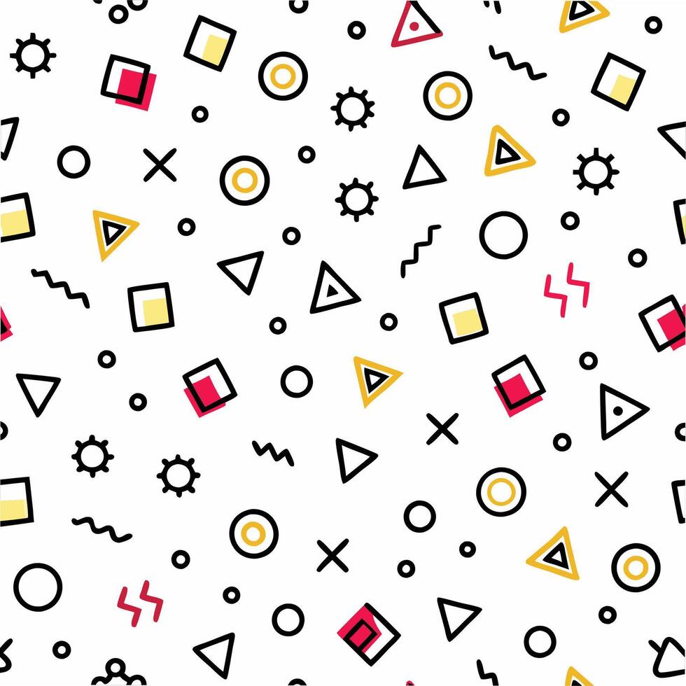 a pattern with geometric shapes and colors vector