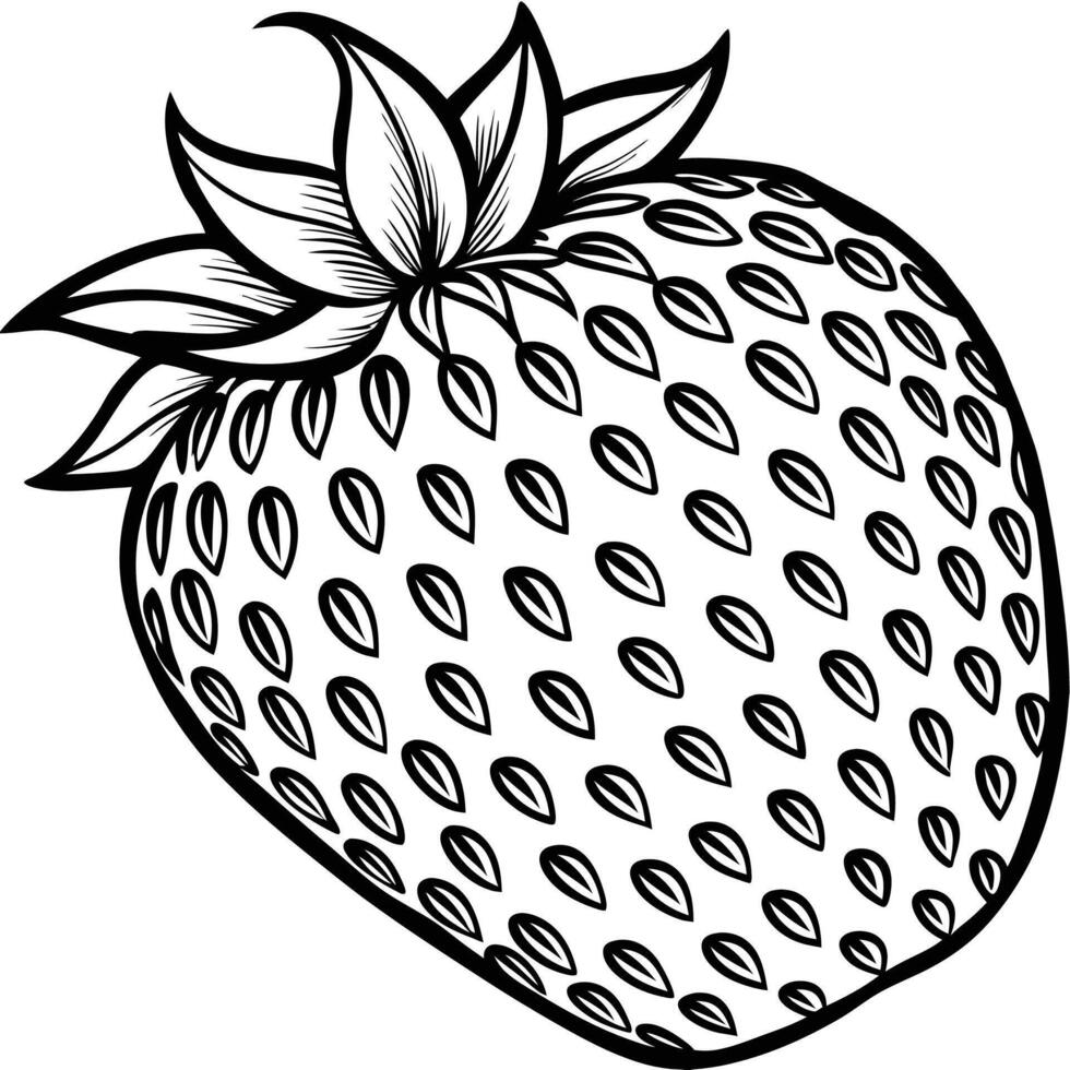 strawberry coloring pages free printable coloring pages vector