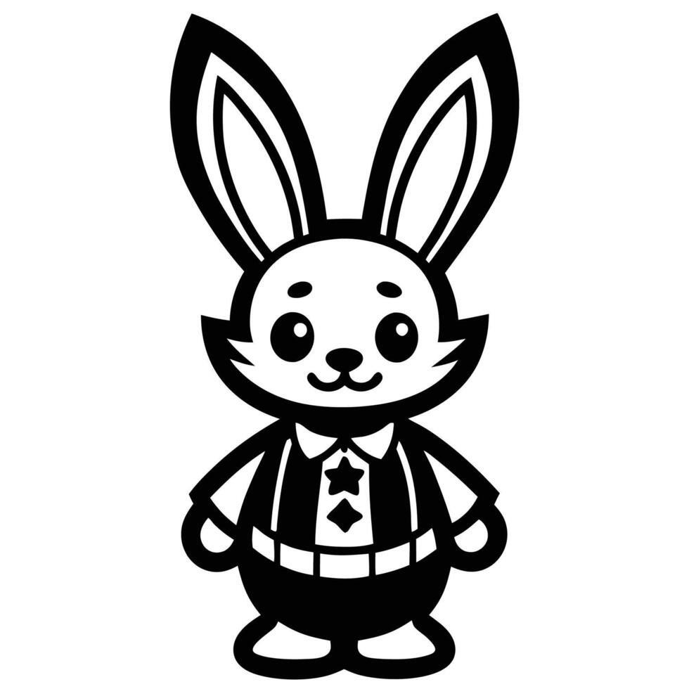 a cartoon rabbit in a suit and tie vector