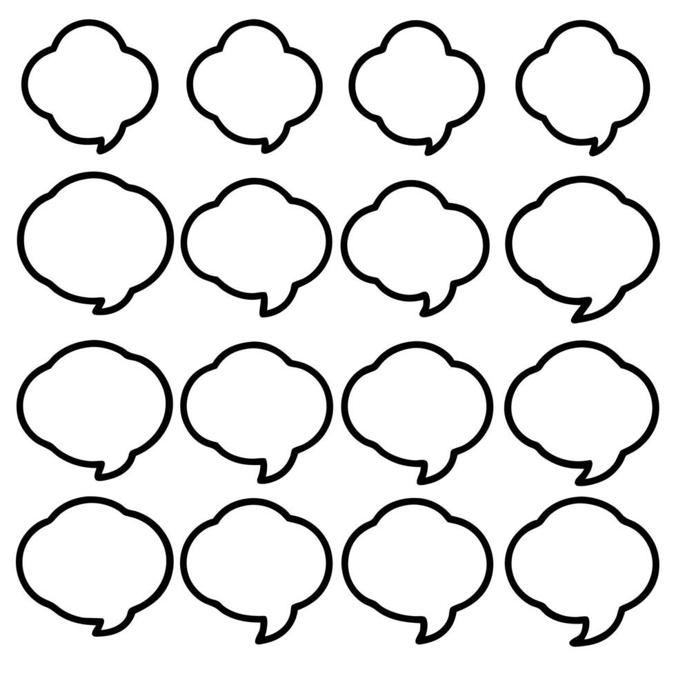 a set of speech bubbles with different shapes vector