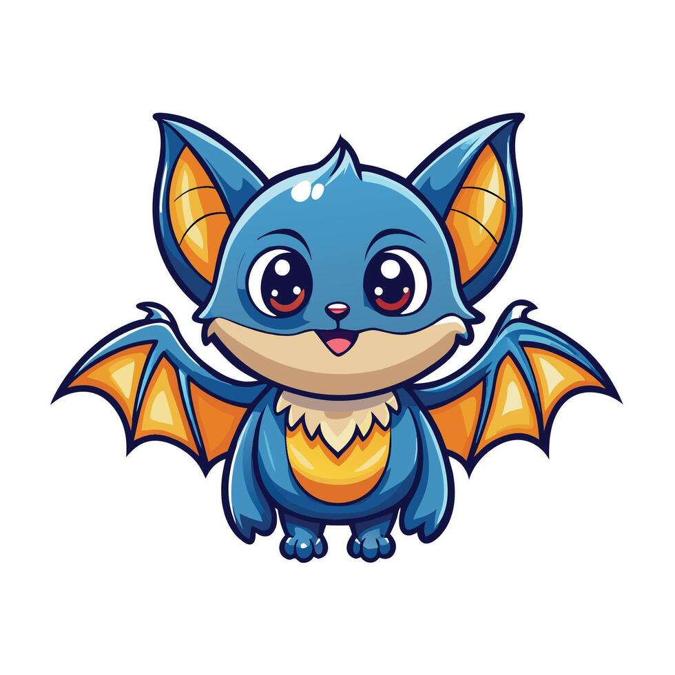 cartoon bat character illustration vector
