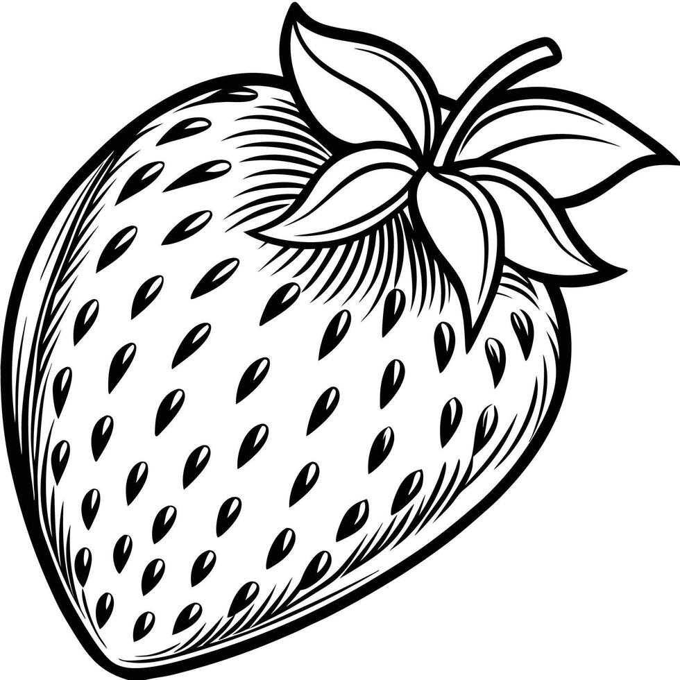 strawberry coloring pages free printable coloring pages vector