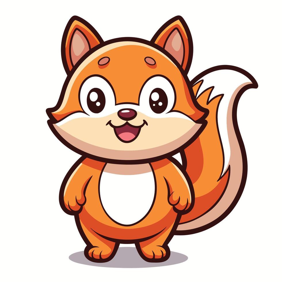 cartoon squirrel illustration vector