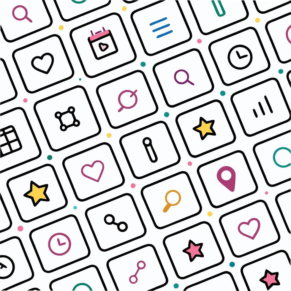 a set of icons that are arranged in a square pattern vector