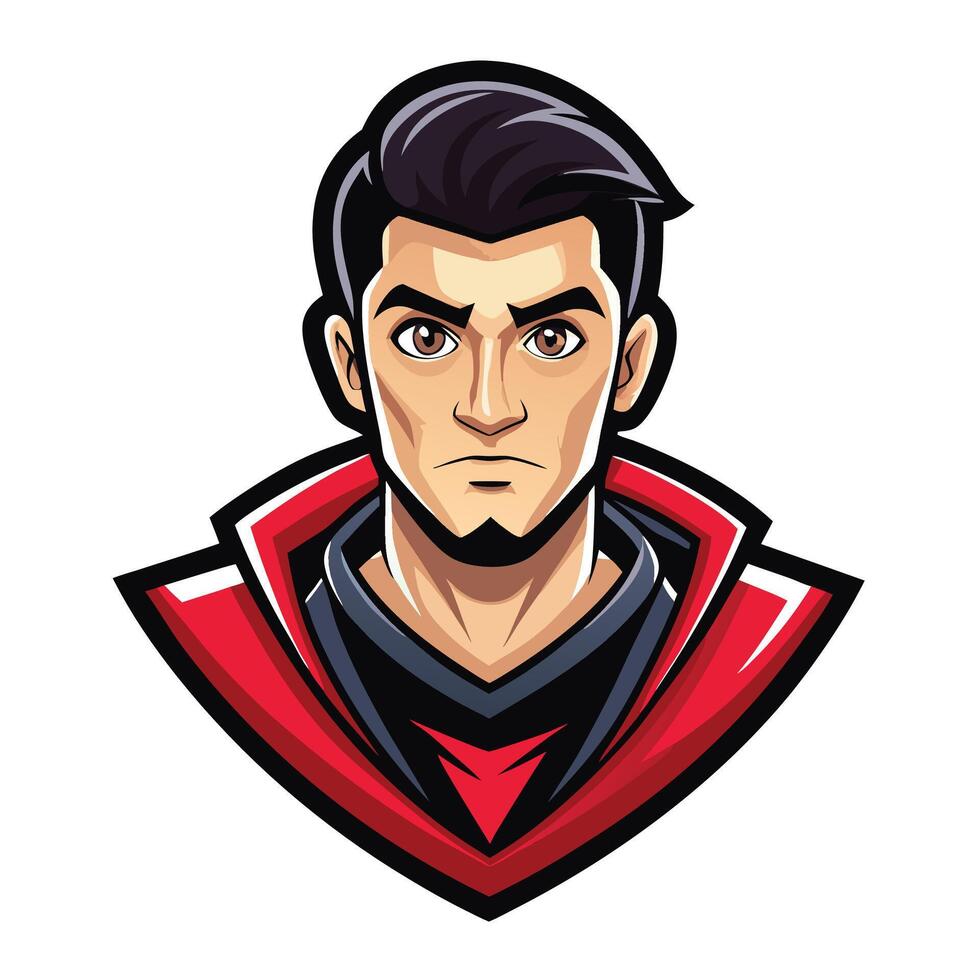 a man in a red and black costume vector