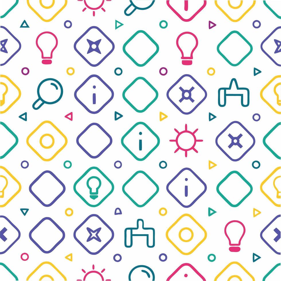 colorful icons and symbols on a white background vector