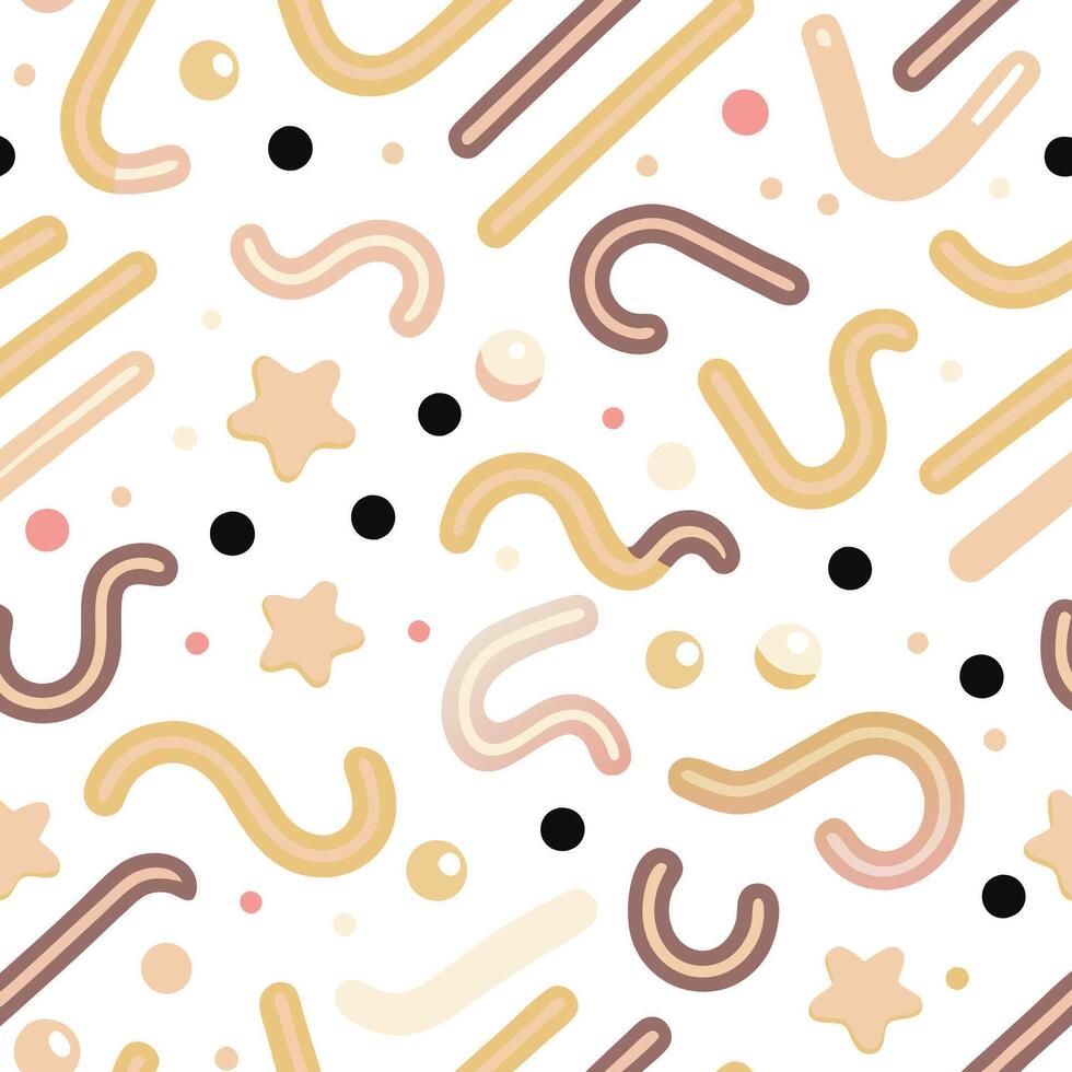 a pattern with various shapes and colors vector