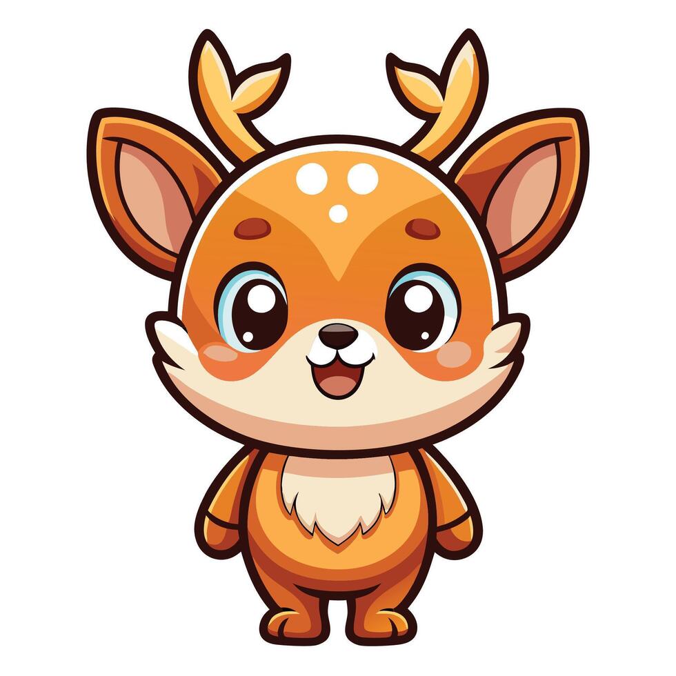 cute deer illustration vector