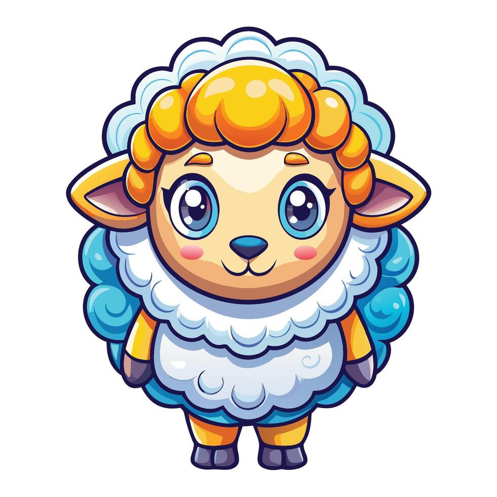 cartoon sheep character illustration vector