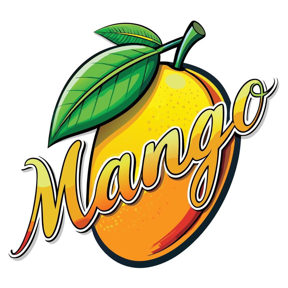 mango logo art vector