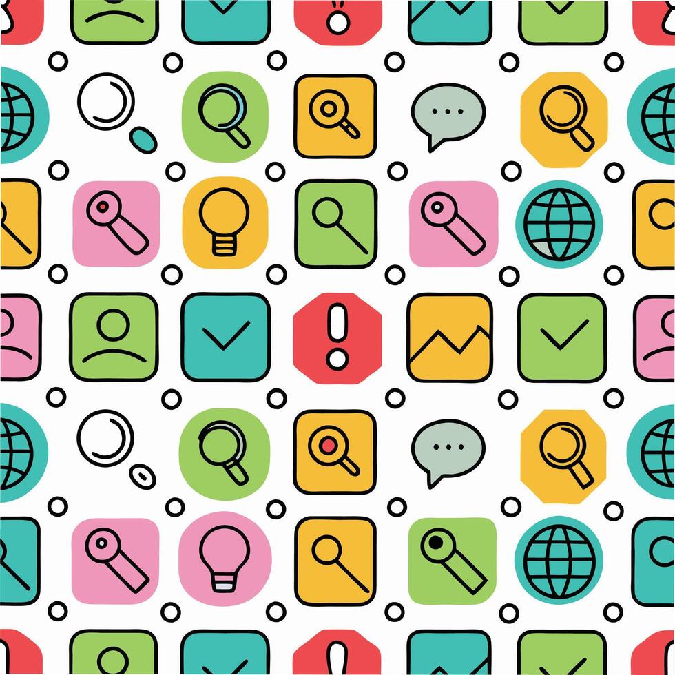 seamless pattern with icons and icons vector
