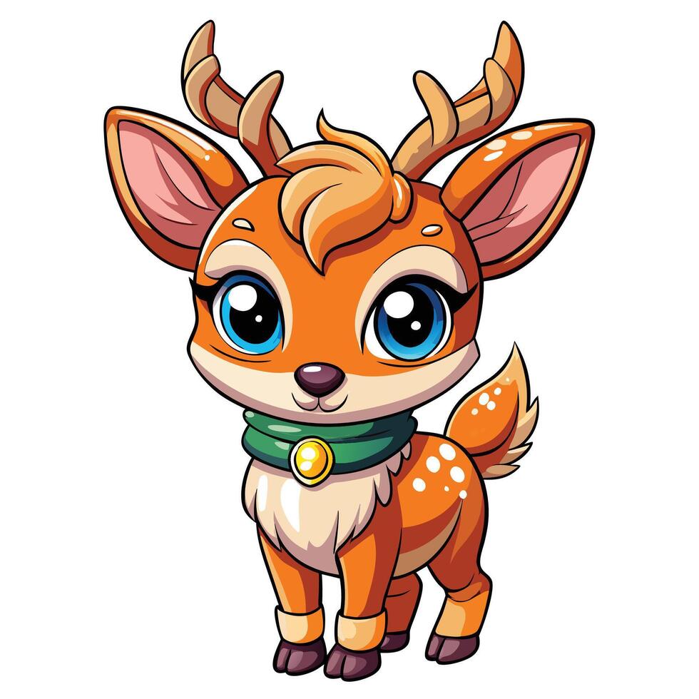 cute little deer illustration vector