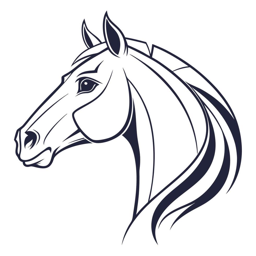 illustration of horse head vector