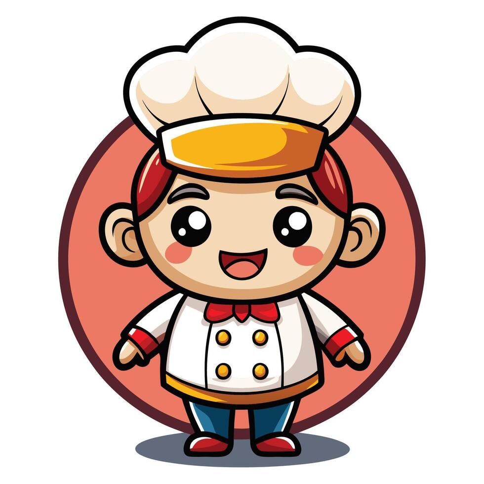 cartoon chef character illustration vector