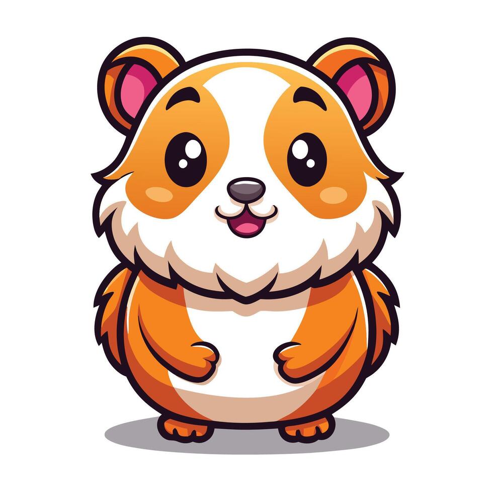 cute hamster illustration vector