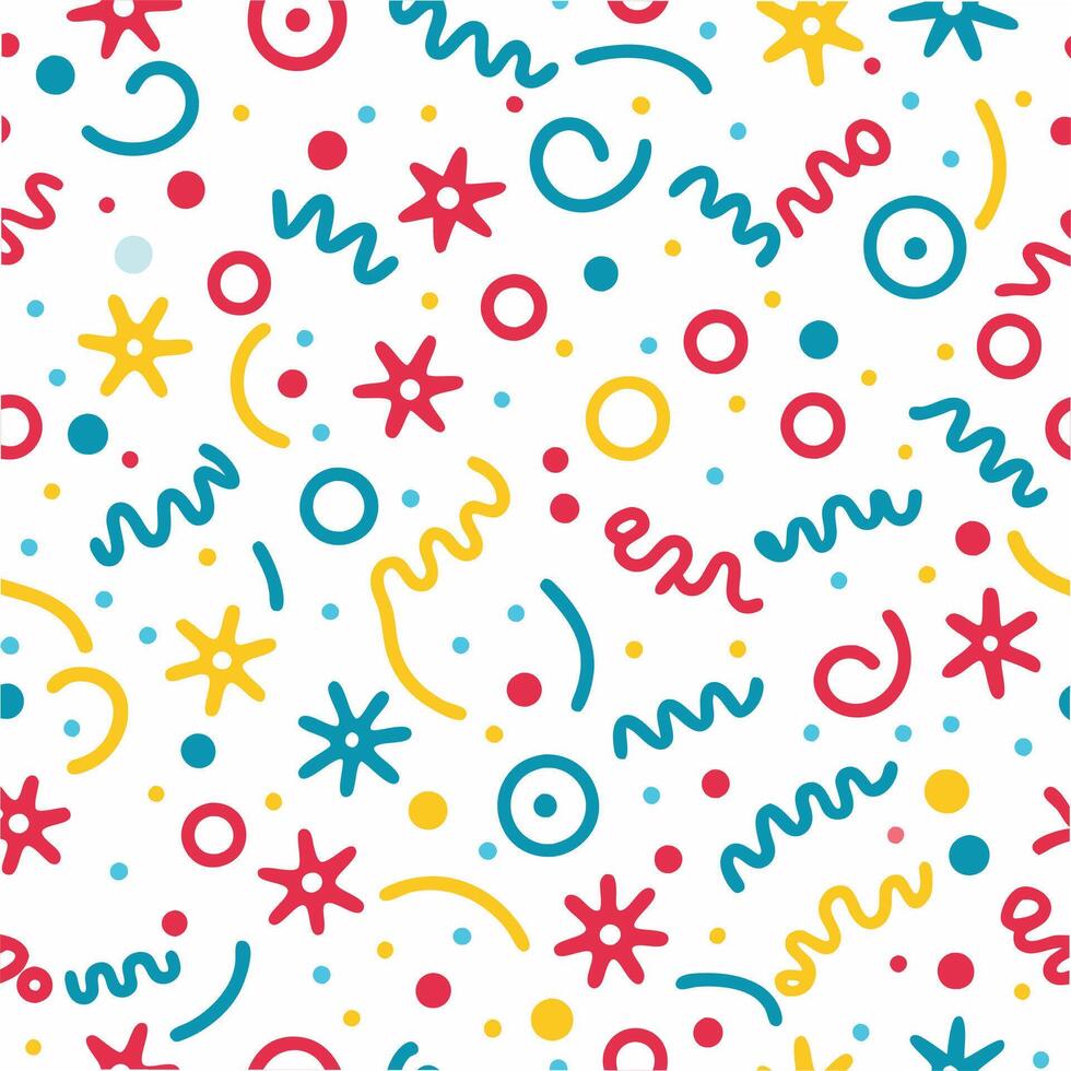 a colorful pattern with stars and circles vector