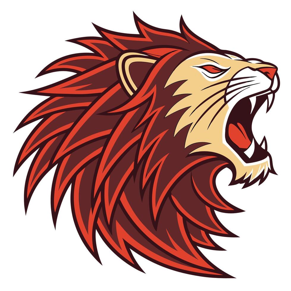 lion head mascot mascot illustration vector