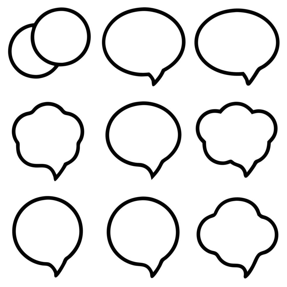 speech bubbles set of different shapes vector