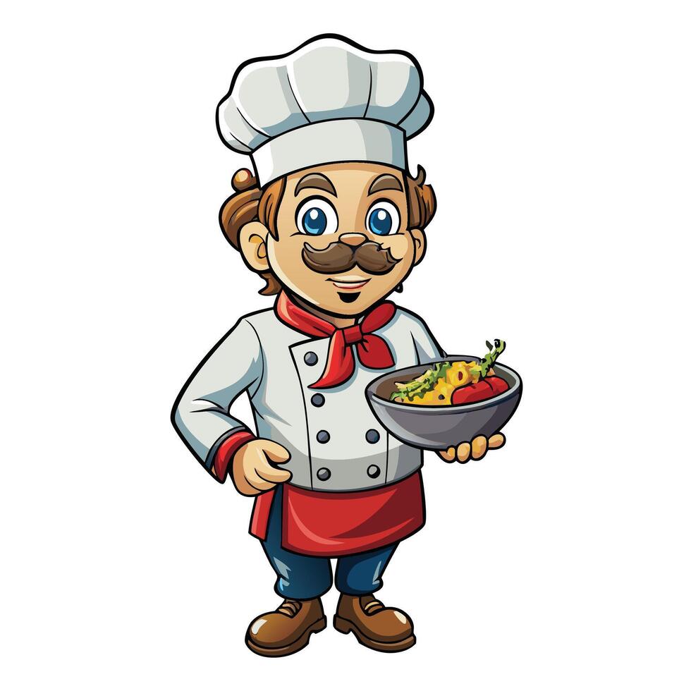 chef cartoon illustration vector