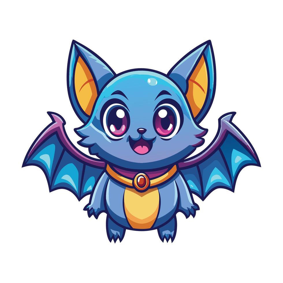 cartoon bat character illustration vector