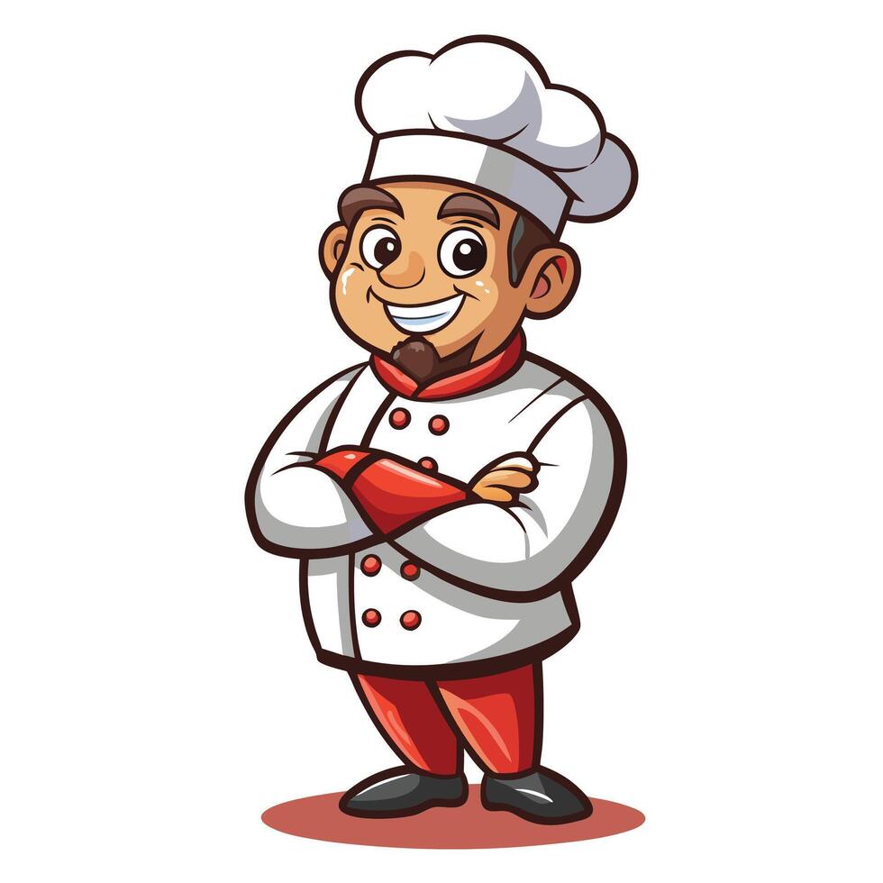 chef cartoon character illustration vector